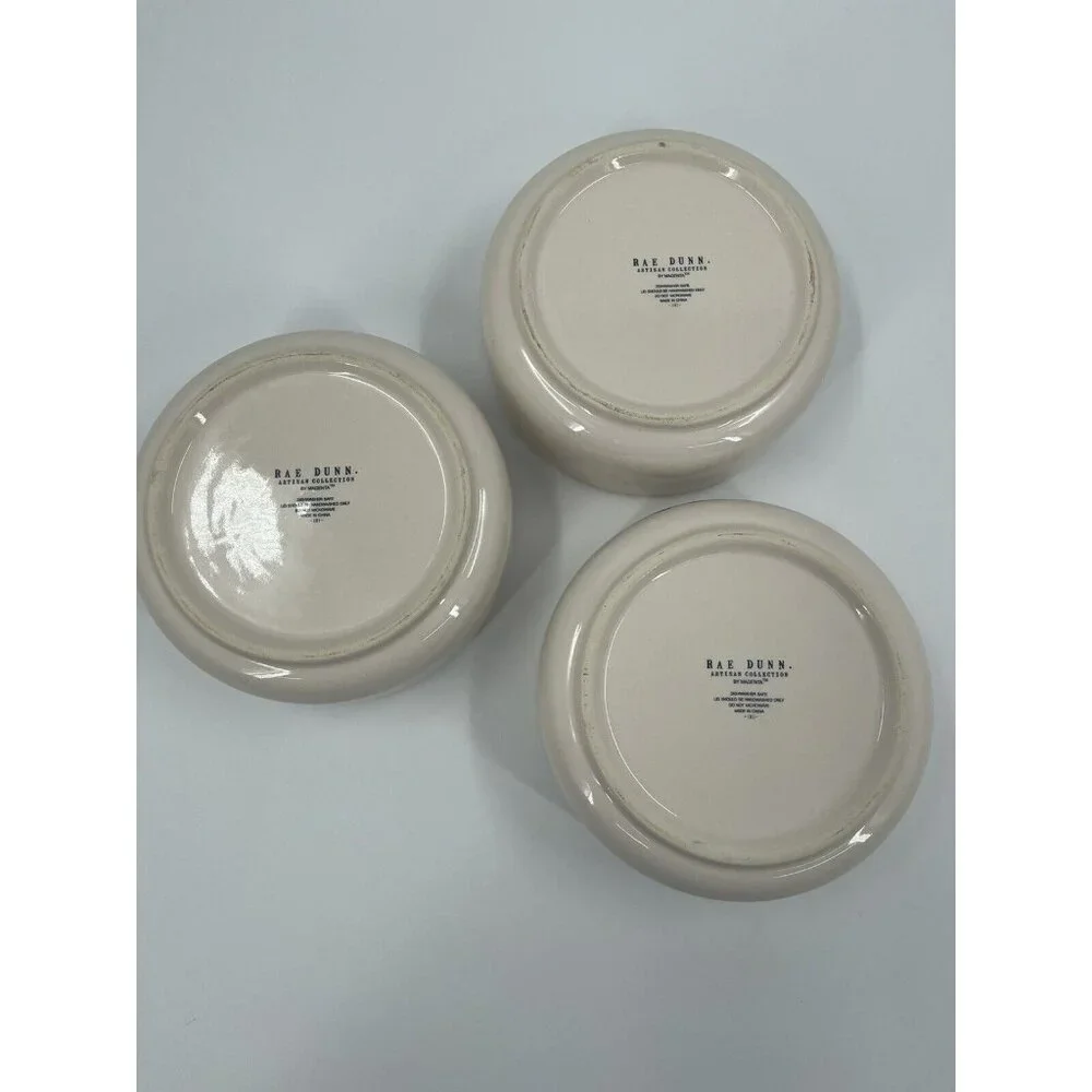 Rae Dunn Coffee Tea Sugar Stackable White Canister Set Kitchen Jars Round No Lid